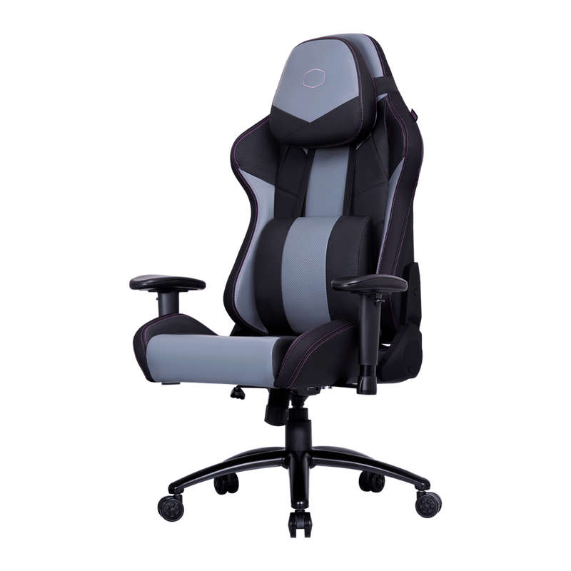 Cooler Master Gaming Chair R3; Black; Grey; Purple. Ergoo chair; lumbar and neckrest support. adj...