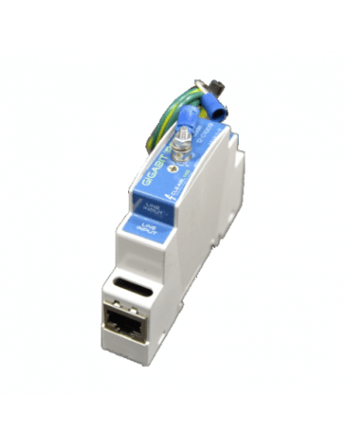 Din Rail Gigabit in-line Protector Power Over Ethernet - POE Mode A+B