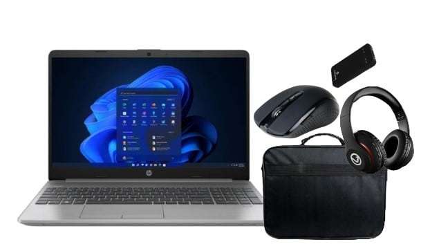 HP 250 G9 15.6 Celeron 8GB| 256GB| Win11 + Headset + Bag + Mouse + Powerbank)