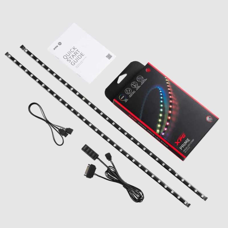 XPG Prime ARGB LED Strip Cable (ARGBSTRIP-BKCWW) 23.6" Length 3 PIN - Connect up to 4 Strips | Mo...