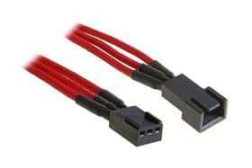 BitFenix Alchemy 3-pin Fan Sleeved Extension Cable - 90cm, Red
