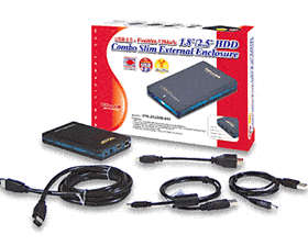 Vi-Power VPA-25289B-800 1.8"/2.5" External Enclosure , Aluminum , Eye-Pattern Approved