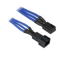 BitFenix Alchemy 3-pin Fan Sleeved Extension Cable - 30cm, Blue
