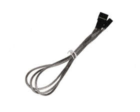 BitFenix Alchemy 3-pin Fan Sleeved Extension Cable - 30cm, Silver