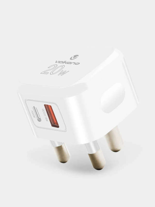 Volkano Robust Series 3Pin SA to 20W PD + QC 3.0