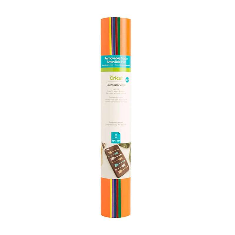 Cricut Premium Vinyl Sampler, Rainbow - Removable/Matte