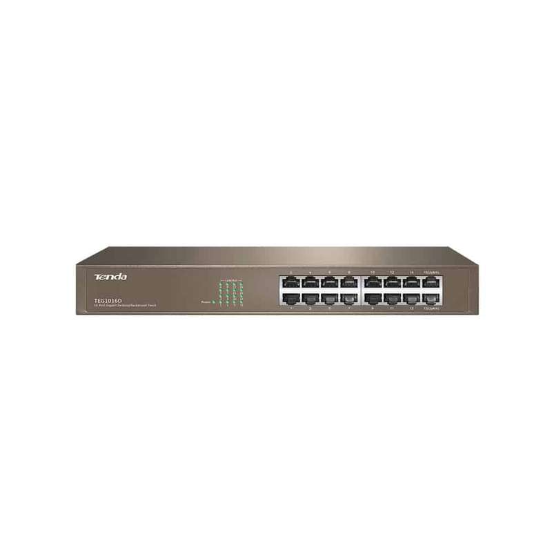 Tenda 16-Port Gigabit Rack Mount Switch | TEG1016Dv6
