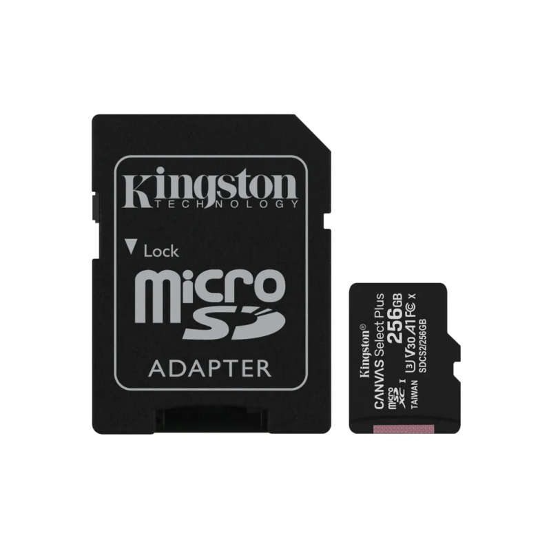 Kingston Canvas Select Plus Memory Card 256GB MicroSDXC Class 10 UHS-I