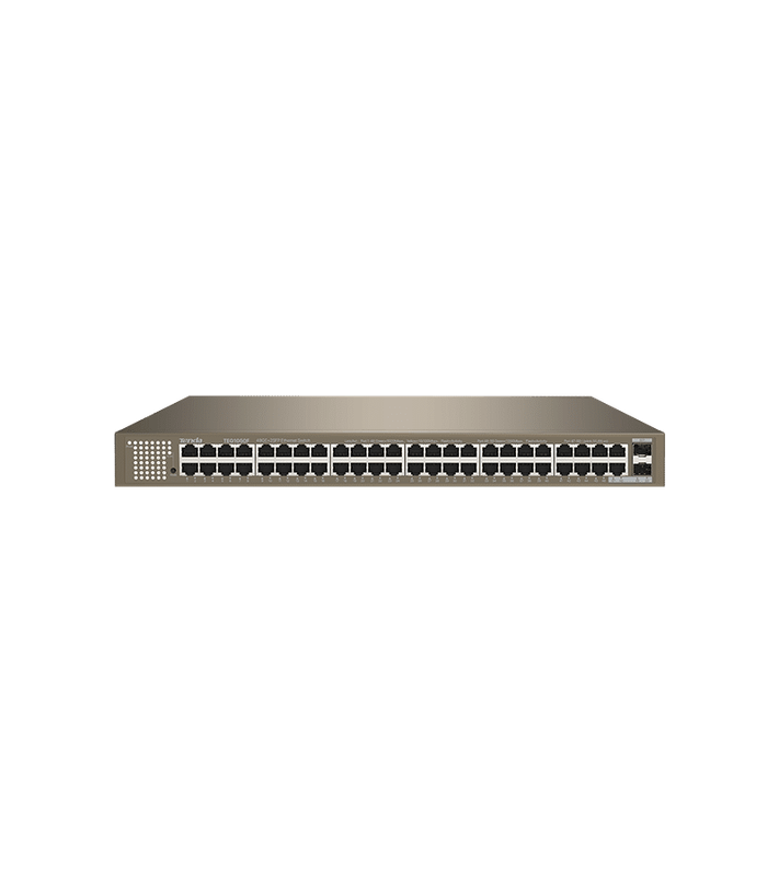 Tenda 48 Port Gigabit Unmanaged Ethernet Switch, 2x independent Gigabit SFP slots