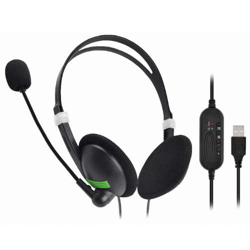 Astrum Compact USB Headset with Mic HS740 Black