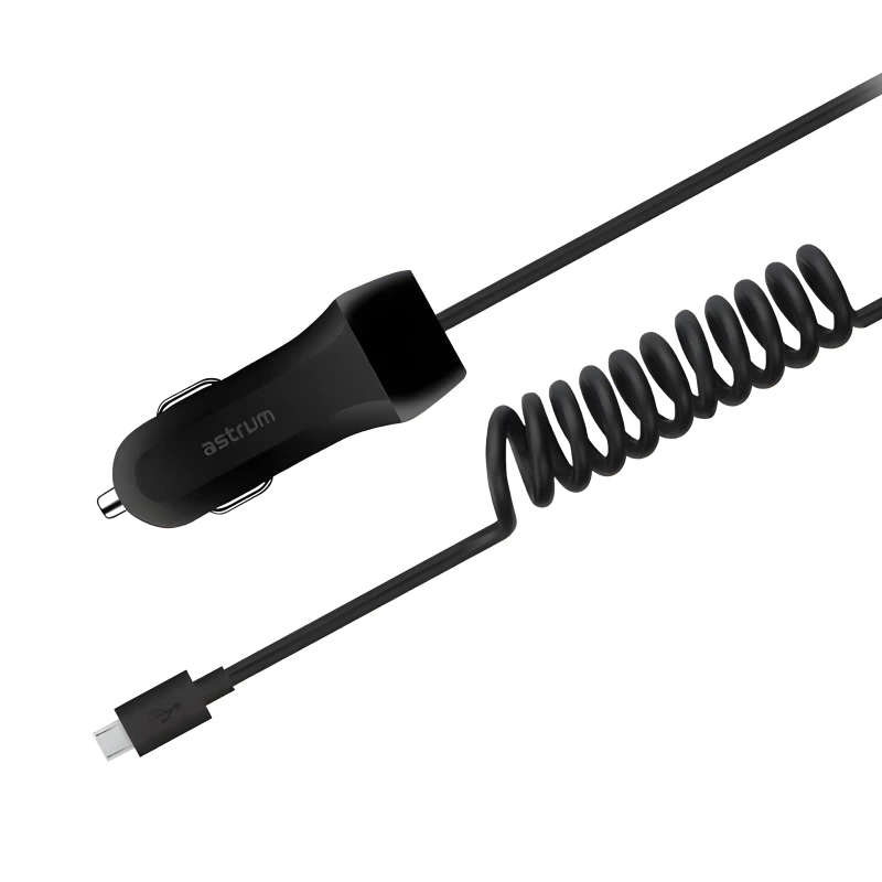 Astrum USB Micro Car Charger 12W CC240 Black