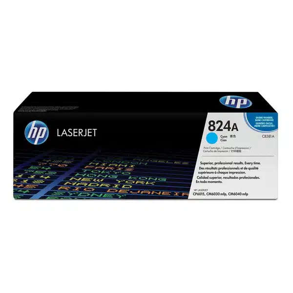 HP 824A Cyan Original LaserJet Toner Cartridge;21;000 pages. . (Colour LaserJet CLJ CM6030/6040/ ...