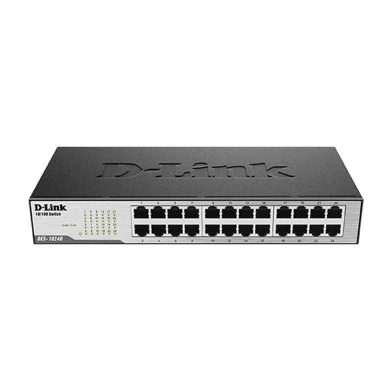 D-Link 24-port 10/100M NWay Desktop - Internal PSU  Unmanaged