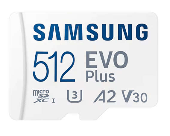 Samsung Evo Plus MB-MC512SA Class 10 UHS-I U3 A2 V30 512 GB Micro SD Card