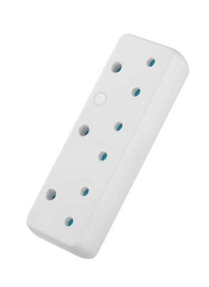 Switched 3 Way Adaptor - White