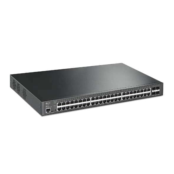 TP-Link Jetstream 48-Port Gigabit And 4-Port 10Ge SFP+ L2+ Managed Switch With 48-Port PoE+