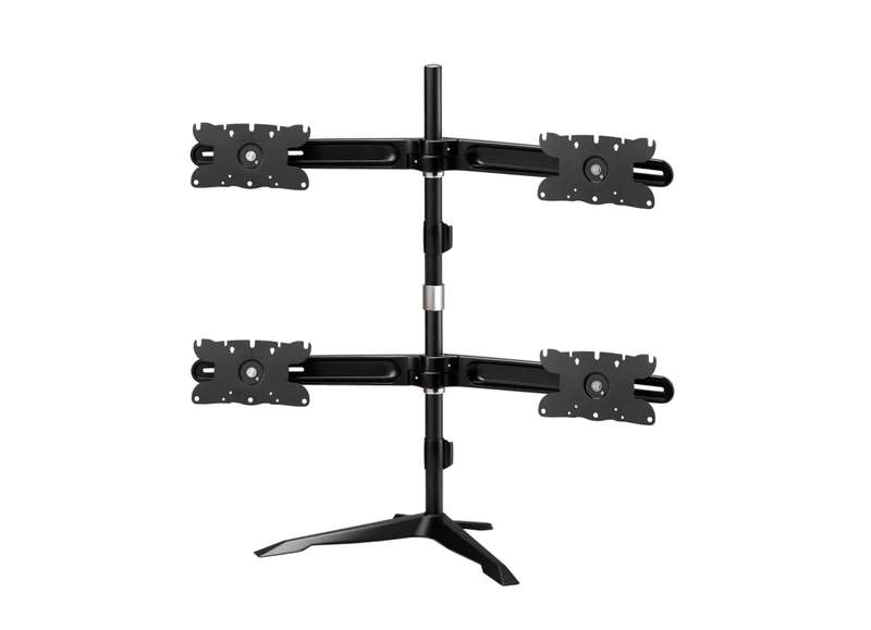 Aavara new design DS410 is a Quad LED/LCD Monitor stand, featuring a wide angle of +/- 15 degree ...