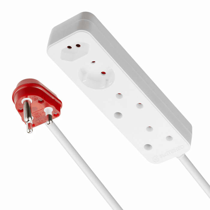 Switched High Surge 4 Way Multiplug  0.5M 1140J