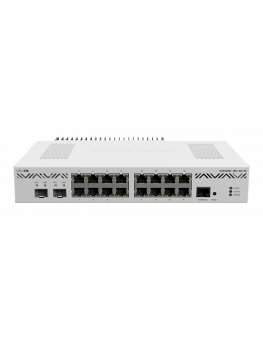 MikroTik CCR2004-16G-2S+PC, 16 x 1GB Ethernet ports, 2 x 10G SFP+, 1 x RJ45 Serial console port