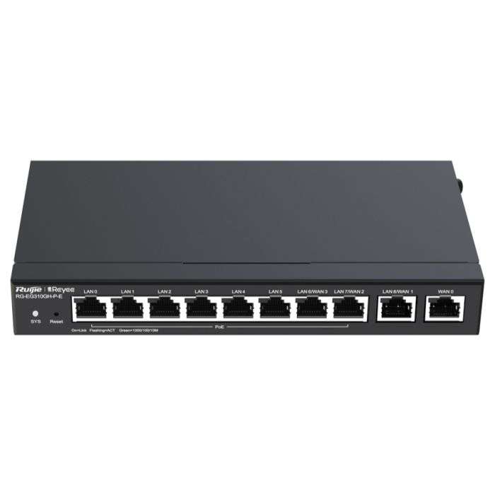 Reyee 10 Port Gigabit 4 WAN 8 PoE 110W Cloud Router | RG-EG310GH-P-E