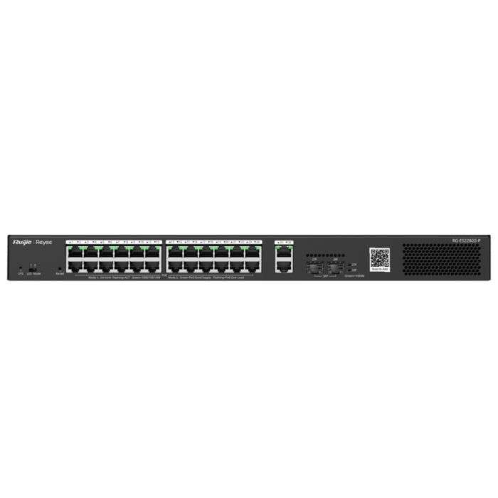 Reyee 26 Port Gigabit with 24 PoE 370W 2SFP Managed Switch | RG-ES228GS-P