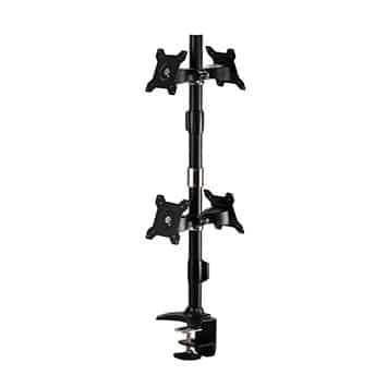 Aavara TC024 is an Extended back-to-back Quad LED/LCD Monitor clamp base stand