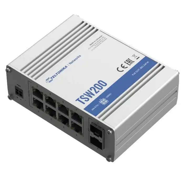 Teltonika Industrial 8 Port Gigabit Switch - Unmanaged