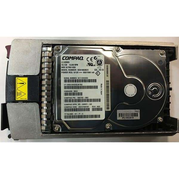 18.2GB, SCSI, Ultra3 Wide 10,000RPM HP/Compaq HDD w/Bracket