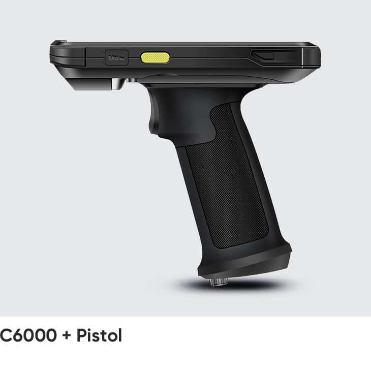 Chainway C6000 - Pistol Grip, NFC function disabled when pistol grip is attached.