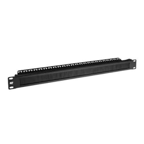 1U Brush Panel with 50mm Base plate - Networking