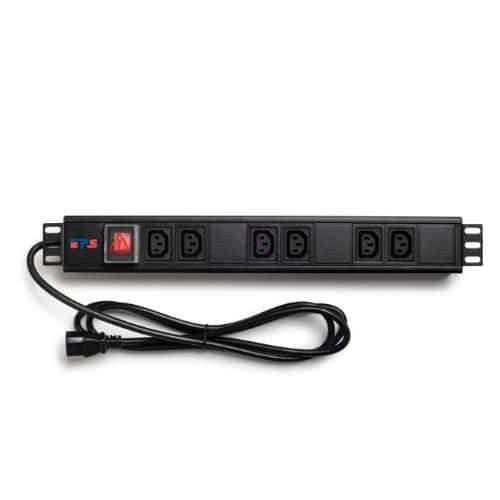 6 Way IEC C13 Power Rail - Networking