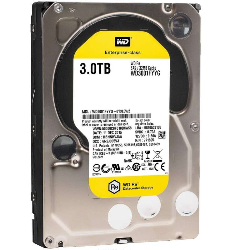 3TB Western Digital Enterprise (CWD Branded) 3.5" SAS 7.2K RPM Enterprise Server HDD
