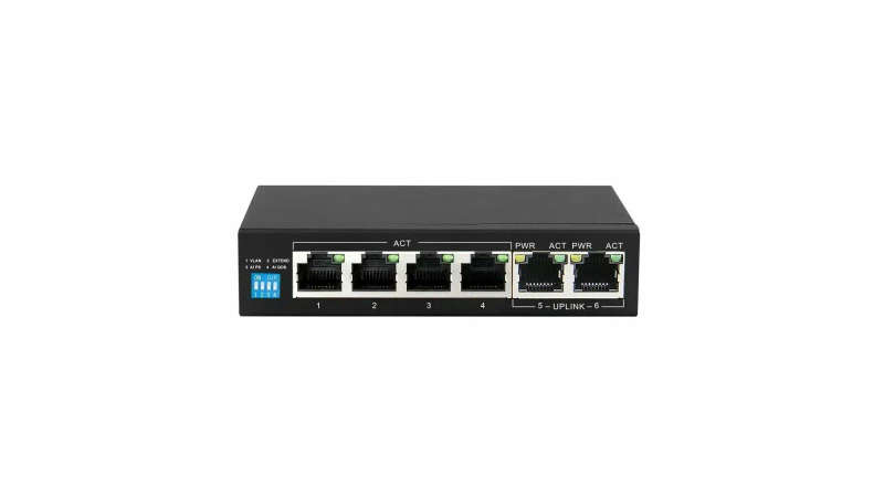 Extralink Krios 6 Port Gig 4 POE 30W