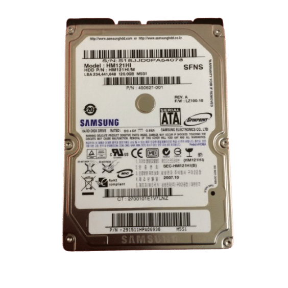 Samsung 120GB 2.5" SATA 5400rpm 8MB Notebook Hard Drive
