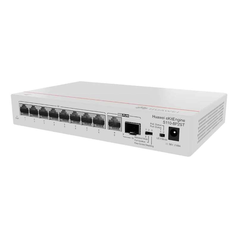 Huawei S110-8P2ST 8Port GE POE+1SFP 124W