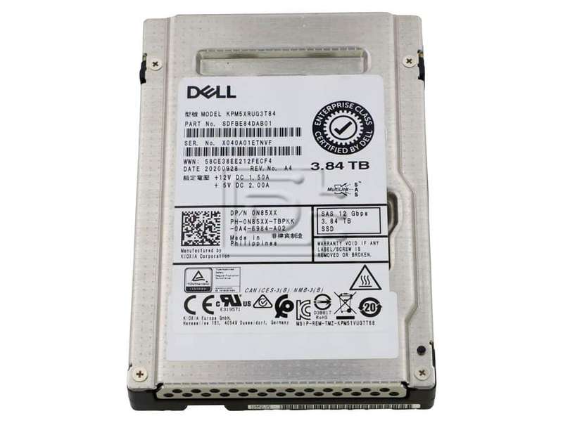 Kioxia 3.84TB Enterprise PM5-R Series, 12Gbps, SAS Gen-2, RI, TLC, 2.5" Enterprise SSD