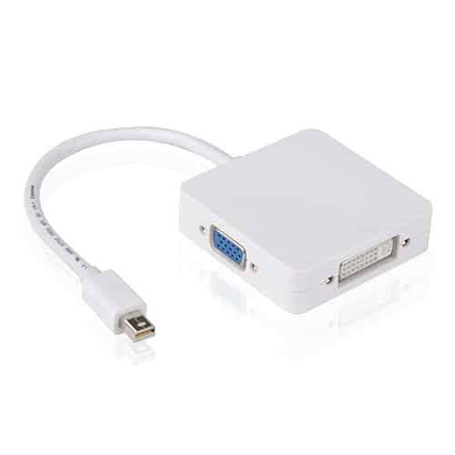 Mini Display Port to VGA-DVI-HDMI, Length=15CM, White - Components