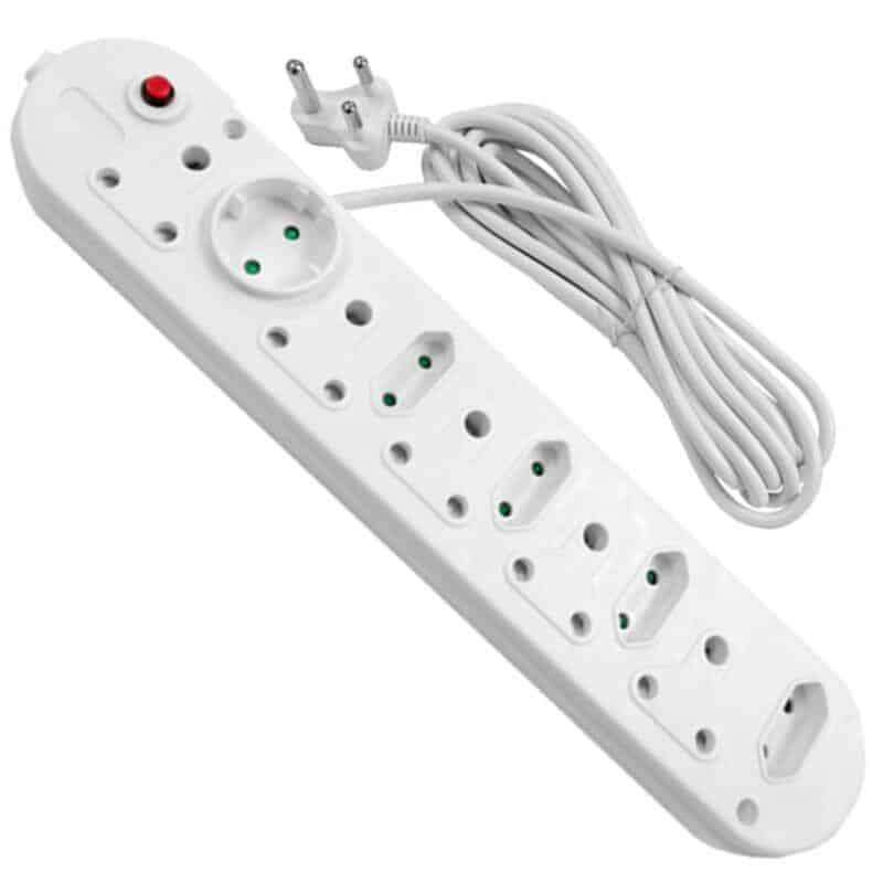 Acconet 10 Way Multiplug with 5x 16A SA and 4x 5A 2 Pin + 1 Round Socket