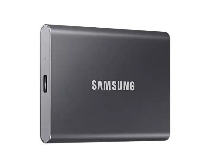 Samsung T7  Portable SSD 2 TB | Transfer speed up to 1050 MB/s/ USB 3.2 (Gen2/ 10Gbps) backwards ...