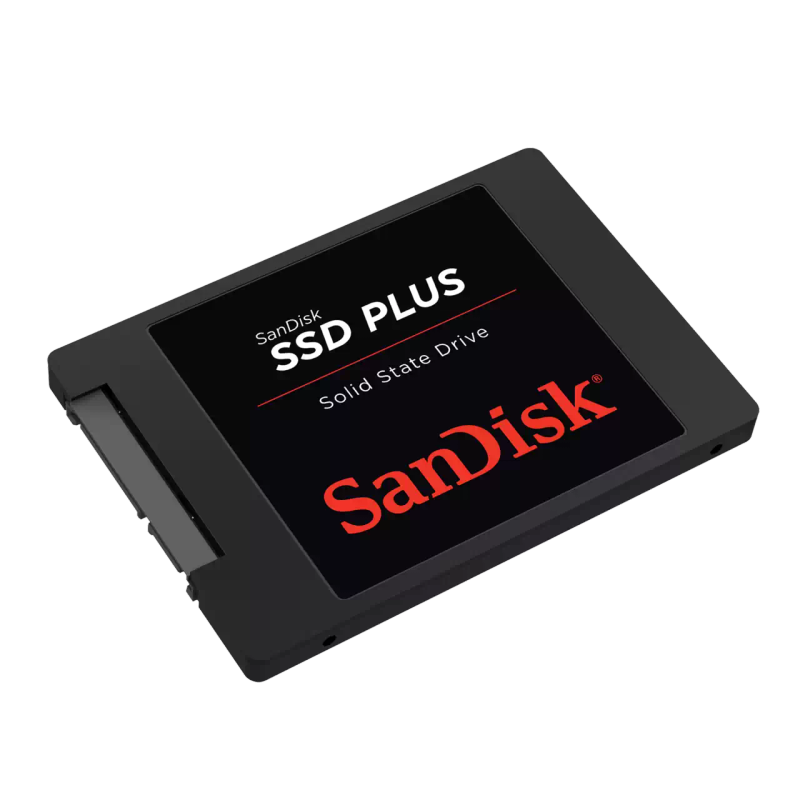 480GB SanDisk SSD PLUS Internal SSD - SATA III 6 Gb/s, 2.5"/7mm, Up to 535 MB/s