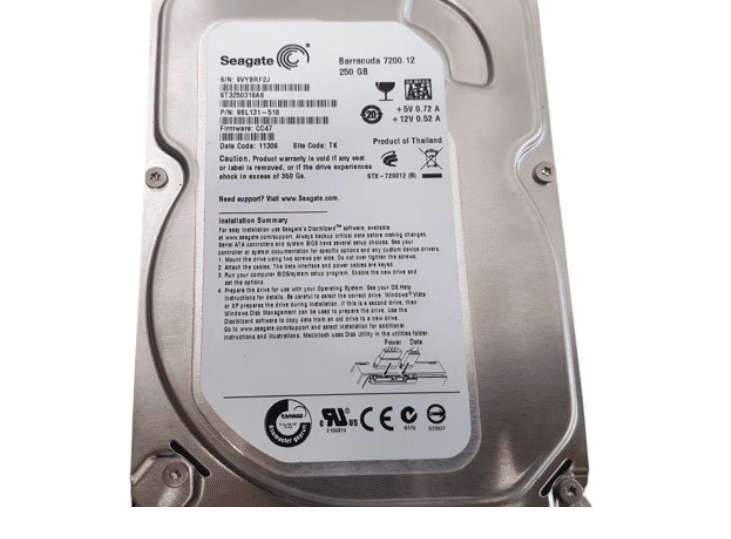 250GB, Seagate Baracuda, 3.5", 7200rpm, SATA 6Gb/s