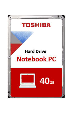 40GB Toshiba 2.5" SATA-1.5Gb/s 5400rpm 8MB Notebook HD