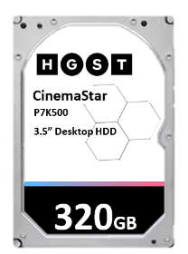 Hitachi CinemaStar P7K500 320GB 7200RPM SATA 3GB/s 8MB Cache 3.5-inch Hard Disk Drive