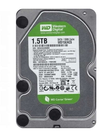 1.5TB WD, 3.5" SATA 7200rpm 16MB Desktop HD