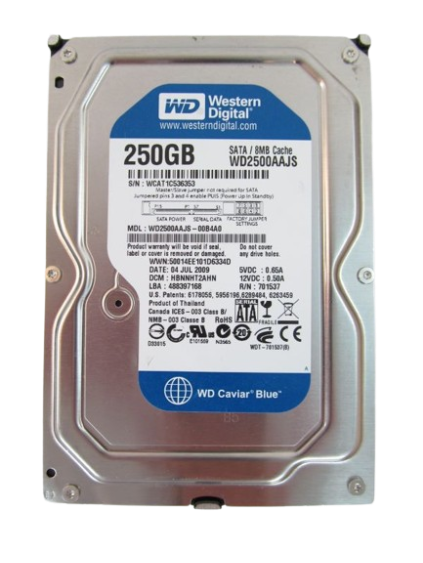 250GB Western Digital 3.5" SATA 7200rpm 8MB Desktop HD