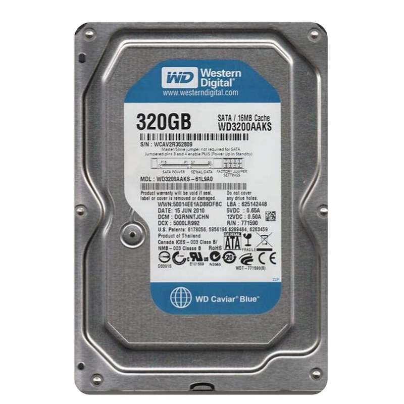 320GB Western Digital 3.5" SATA 7200rpm 16MB