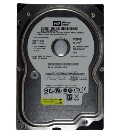 80GB Western Digital 3.5" SATA 7200rpm 2MB HDD