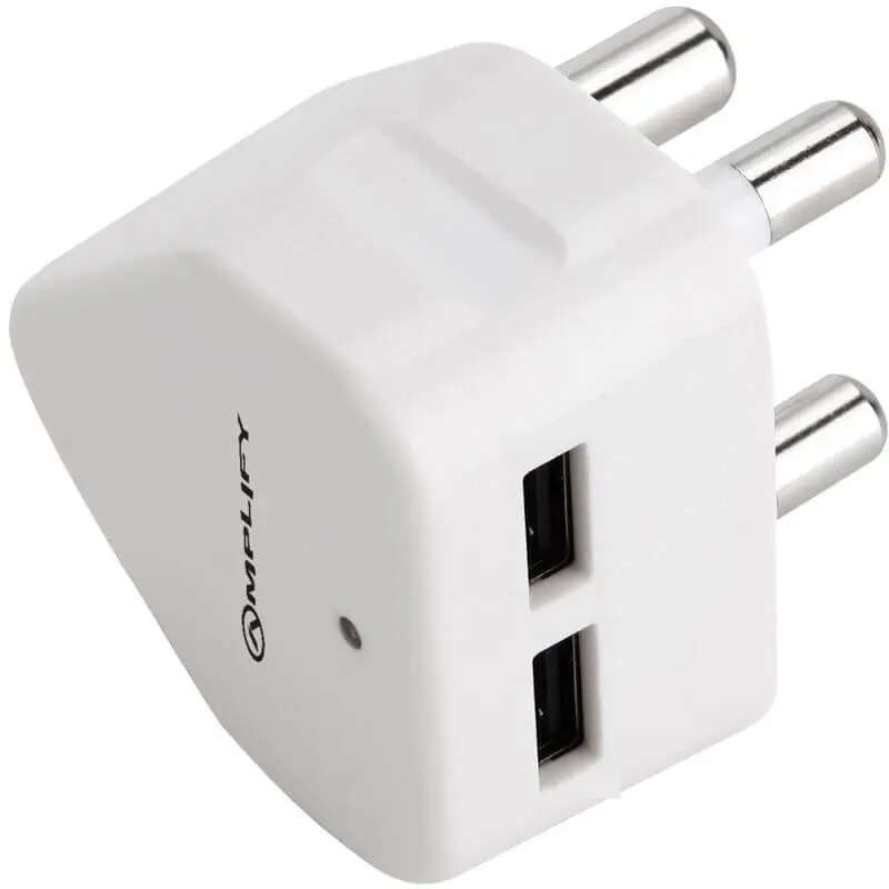 Amplify P.D. 20W plus USB 12W Dual Wall Charger - white