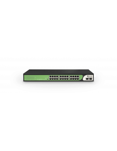 BDCOM 24-Port Gigabit Unmanaged PoE Switch (24-Port PoE + 2-Port Gigabit SFP) 280W PoE Budget
