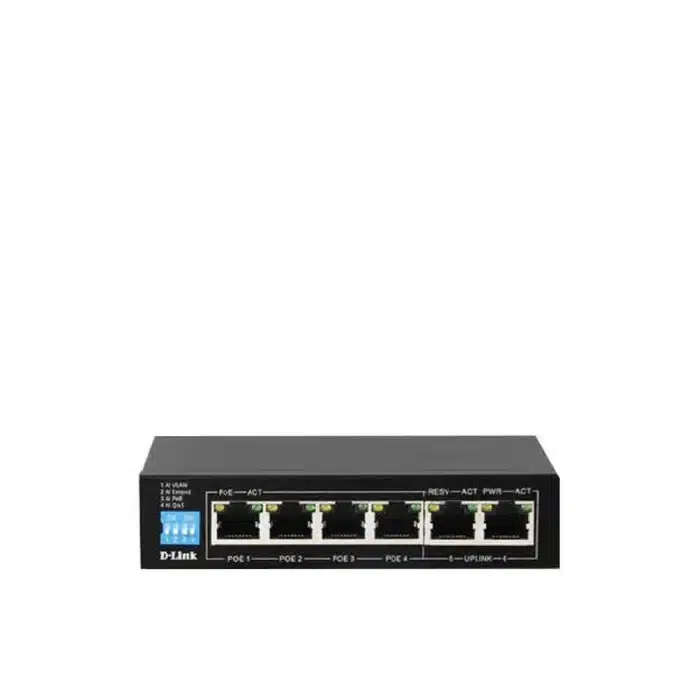 D-Link 6-Port 10/100/1000Mbps Unmanaged Gigabit Long Range PoE Switch